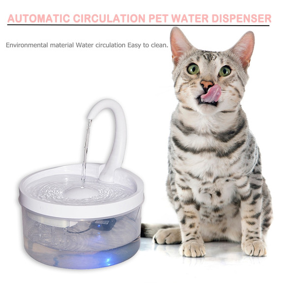 2L Automatic Cat Water Fountain Led Light USB Powered Cat Water Dispenser Dog Water Drinker Feeder Pet Drinking Pet Dispenser