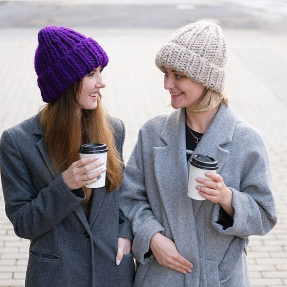 Hat Winter Women Beanie Coarse Cap Knit Ear Cap Warmer Thick Soft Ski Hat Winter Women Beanie Coarse Cap Knit Ear Cap Warmer Thick Soft Ski