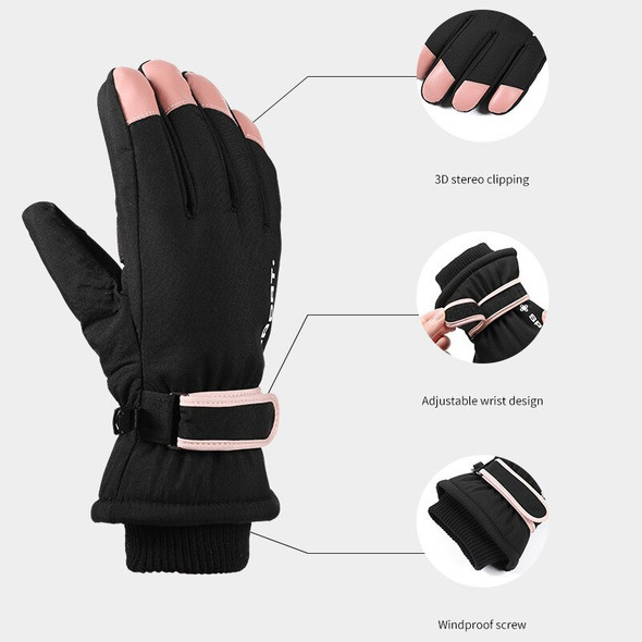 2022 Winter Warm Ski Gloves Women Touchscreen Waterproof Skiing