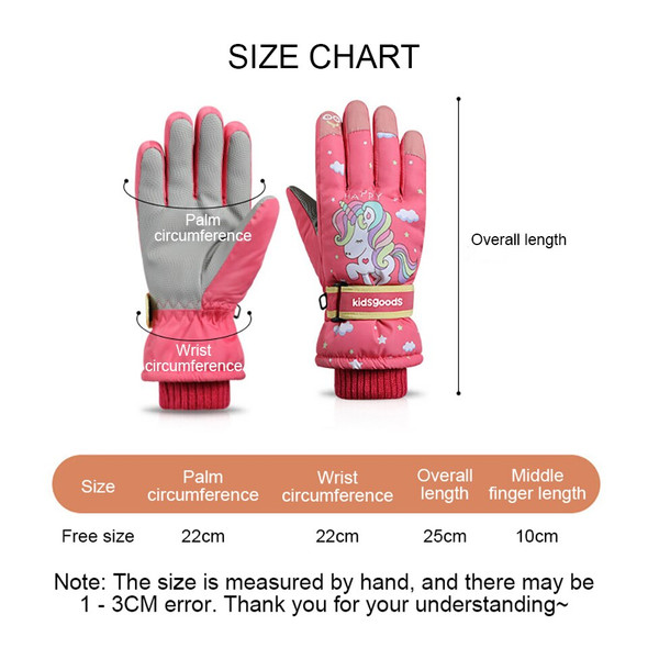 Children Skiing Gloves Boys Girls Winter Snowboard Snow Sports Anti