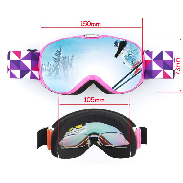 Anti-fog Uv400 Double Lens Ski Goggles For Adults Outdoor Sports