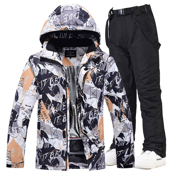 Men's Warm Colorful Ski Suit, Snowboarding Clothing, Winter Jackets,