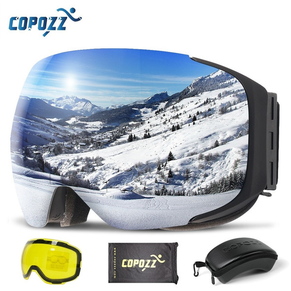 Copozz Magnetic Ski Goggles With 2s Quick-change Lens And Case Set Copozz Magnetic Ski Goggles With 2s Quick-change Lens And Case Set