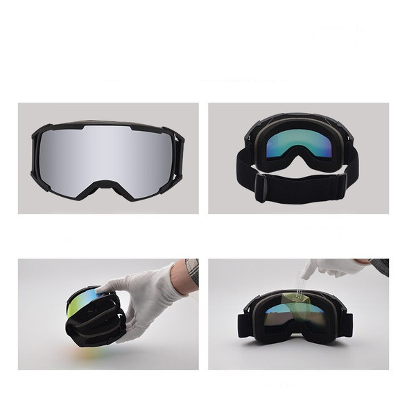 Cylindrical Ski Goggles Big View Double Lens Anti-fog+uv Protect Men Cylindrical Ski Goggles Big View Double Lens Anti-fog+uv Protect Men