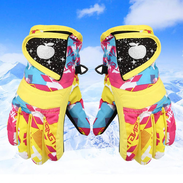 1 Pair Winter Skiing Gloves Windproof High Insulation Cycling Gloves