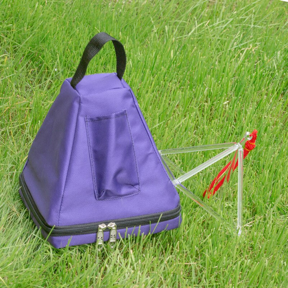 6inch Purple Crystal Singing Bowl Case For Crystal Pyramid - Bells &