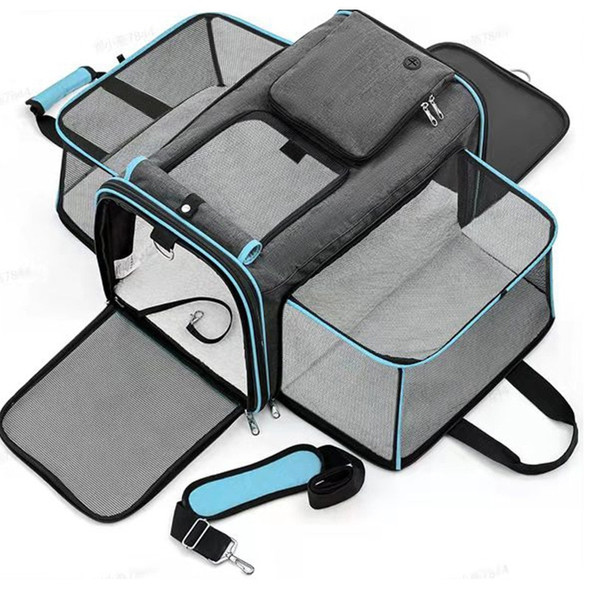 Large Capacity carrier Cat Pet Airlines approved reflective tape Cat Travel Bag expandable Foldable soft dog carrier Large Capacity carrier Cat Pet Airlines approved reflective tape Cat Travel Bag expandable Foldable soft dog carrier