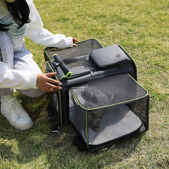 Large Capacity carrier Cat Pet Airlines approved reflective tape Cat Travel Bag expandable Foldable soft dog carrier Large Capacity carrier Cat Pet Airlines approved reflective tape Cat Travel Bag expandable Foldable soft dog carrier