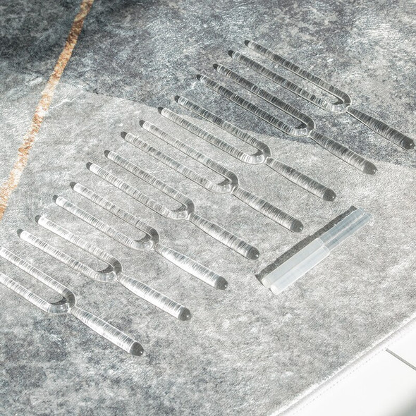 One Set 8pcs Octave Clear Quartz Crystal Singing Tuning Fork With C D