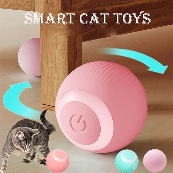 Smart Electric Cat Ball Toys Auto Rolling Ball Electric Toy Interactive Training Self-Moving Kitten Toy Pet Accessories