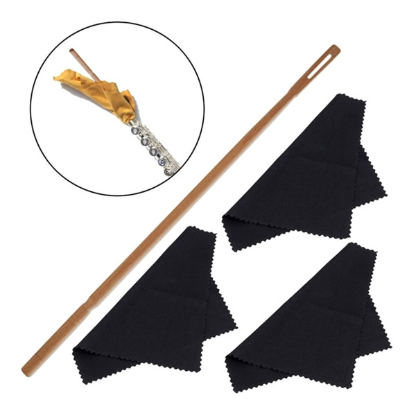 Flute Cleaning Rod and Cloth Set, Flute Cleaning Kits, Flute Cleaning