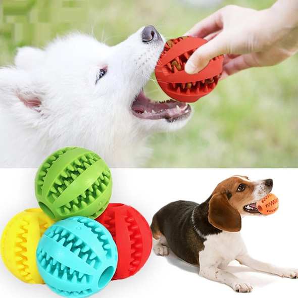 7CM Diameter Dog Toys Rubber Ball Interactive Pet Tooth Cleaning Balls Bite Resistant Chew Toys Play Puzzle Toys Pet Supplies