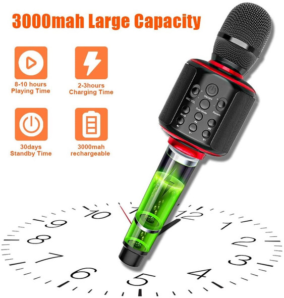 Goodaaa Wireless Karaoke Microphone For Phone Home Singing Portable