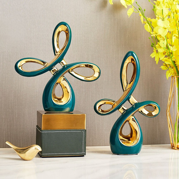 Ceramic Abstract art Small Figurines ornaments nordic creative office