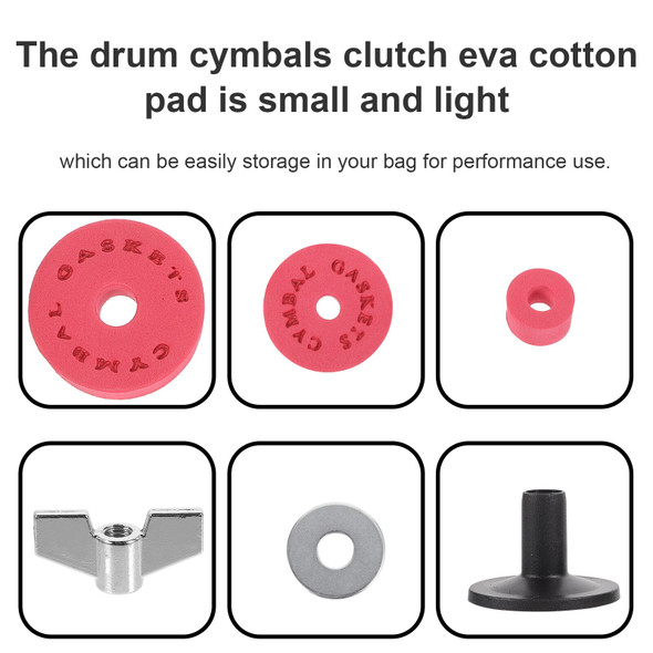 Drum Pads Disc Nuts Practical Cotton Metal Stand Clutch Gasket Cymbals