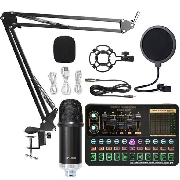 V10XPro Sound Card Studio Mixer Singing Noise Reduction Microphone