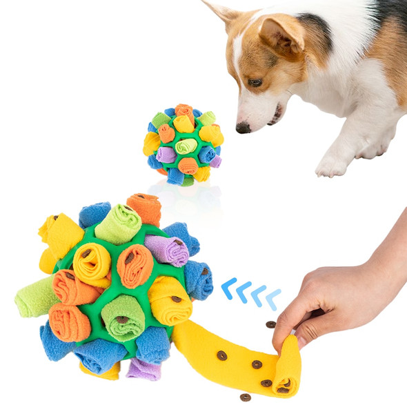 Dog Sniffing Ball Puzzle Interactive Toy Portable Pet Snuffle Ball Encourage Training Educational Pet Slow Feeder Dispensing Toy