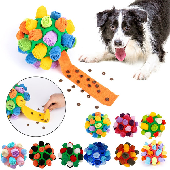 Dog Sniffing Ball Puzzle Interactive Toy Portable Pet Snuffle Ball Encourage Training Educational Pet Slow Feeder Dispensing Toy