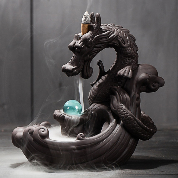 Purple Sand Dragon Smoke Backflow Incense Burner Tea Ceremony Purple Sand Dragon Smoke Backflow Incense Burner Tea Ceremony