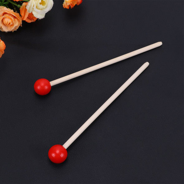 12pcs Wood Mallets Percussion Sticks Drum Mallet with Wooden Handle