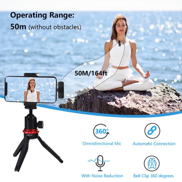 Boya By-v Professional Wireless Lavalier Mini Microphone For Iphone