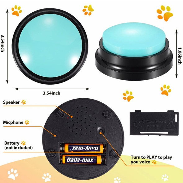 For Pet Communication Training Tool Squeeze Box Dog Toys Pet Sound Box Recordable Talking Button Cat Voice Recorder Talking Toy