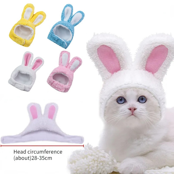 Cute Cat Cap Pet Cat Bunny Headgear Kitten Puppy Cospaly Costume Funny Dog Cat Hat for Christmas Party Rabbit Ears Pet Headwear