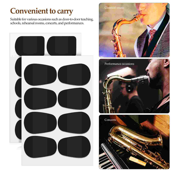 94 Pcs Adhesive Mouthpiece Pad Saxophone Patch Bass Clarinet Square