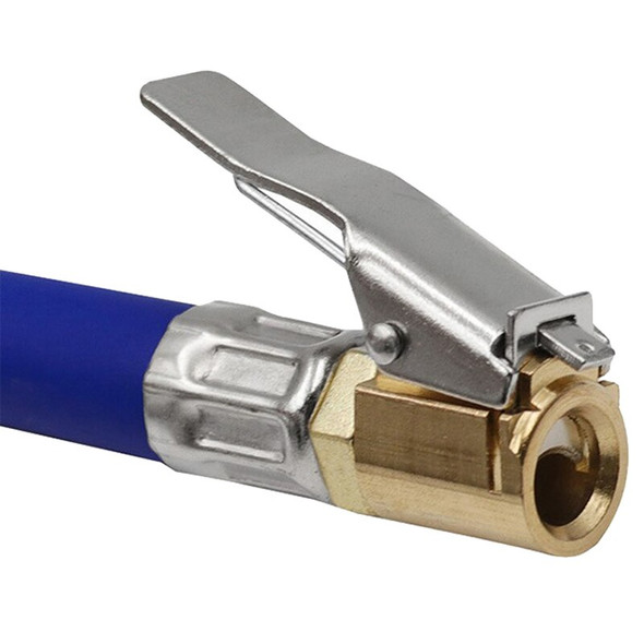 Bicycle Air Rubber Hose Copper Lock Clip Chuck Tire Inflator Blue Self Bicycle Air Rubber Hose Copper Lock Clip Chuck Tire Inflator Blue Self