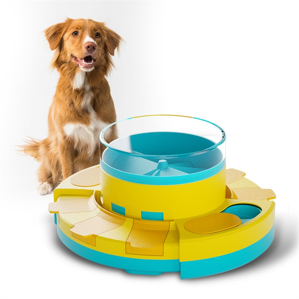 Level 2 in1 Dog Puzzle Toys Press Slow Feeder Interactive Games for Puppy IQ Trainning Treat Dispenser Food Leaker Bowl Advanced