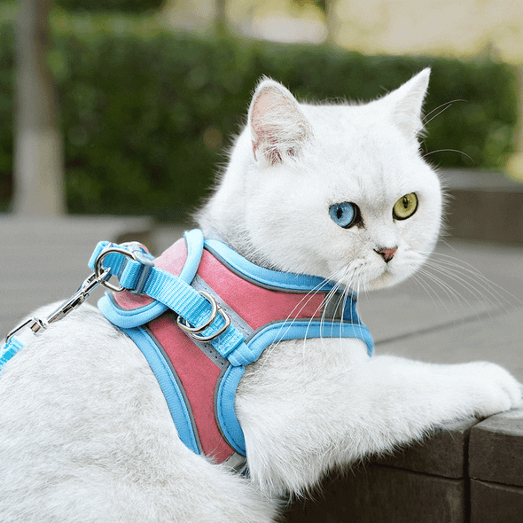 Cat Harness Leash Escape Proof Reflective Pet Harness Vest For Cat Small Large Dog Adjustable Cats Chest Strap Pet Supplies