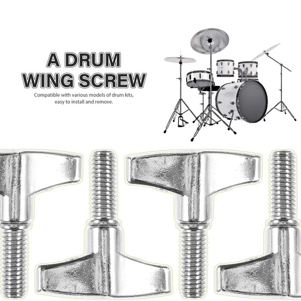 4 Pcs Metal Holder Cymbal Quick Release Nuts Button Drum Stand Wing