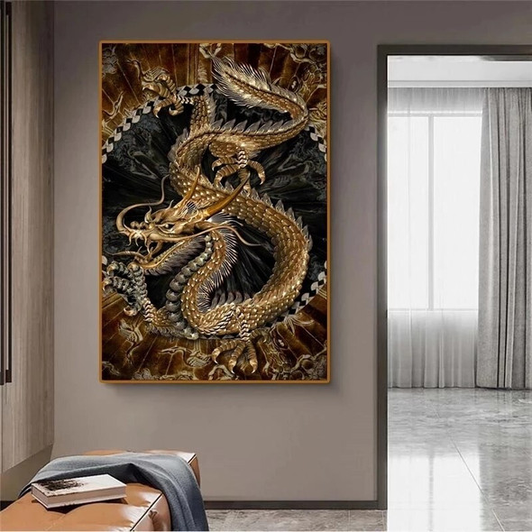 Chinese Dragon Canvas Painting Painting Print Posters and Modern Art