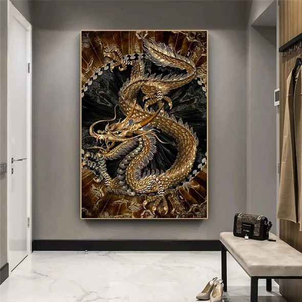 Chinese Dragon Canvas Painting Painting Print Posters and Modern Art