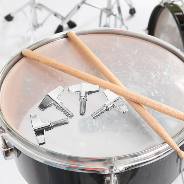 4 Pcs Drums Wing Screw Percussion Instrument Parts Nuts Metal Holder