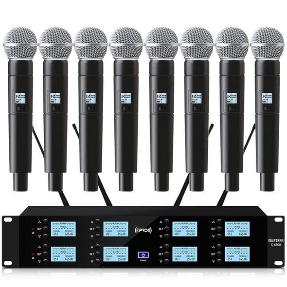 8 Professional Uhf Wireless Microphone | Lavalier Microphone Wireless