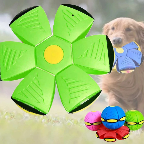 Pet Flying Saucer Ball Flying UFO Flat Throw Disc Ball for Kids and Dog Interactive Outdoor Sports Training Games Pet Supplies