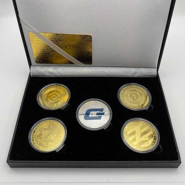 5 Types COIN Box of BTCoin Gold Home Decor Dogecoin Cardano Crypto