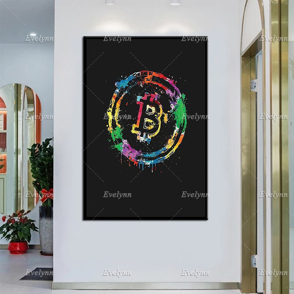 Bitcoin Cryptocurrency Crypto Motivational Prints Canvas Artwork