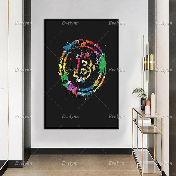 Bitcoin Cryptocurrency Crypto Motivational Prints Canvas Artwork