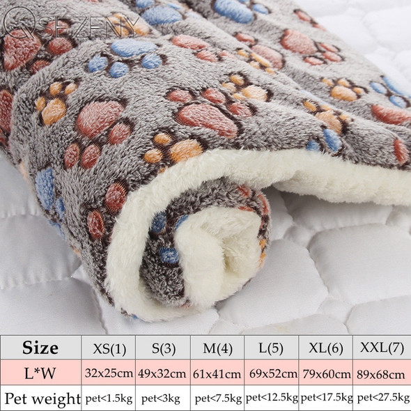 Soft Flannel Thickened Pet Soft Fleece Pad Pet Blanket Bed Mat For Puppy Dog Cat Sofa Cushion Home Rug Keep Warm Sleeping Cover