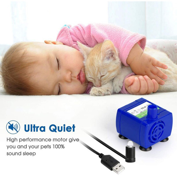 Mini pets Drinking Fountain Pump For 2.4L Automatic Pet Cat Water Fountain with LED Electric Dog Drinking Fountain Accessories