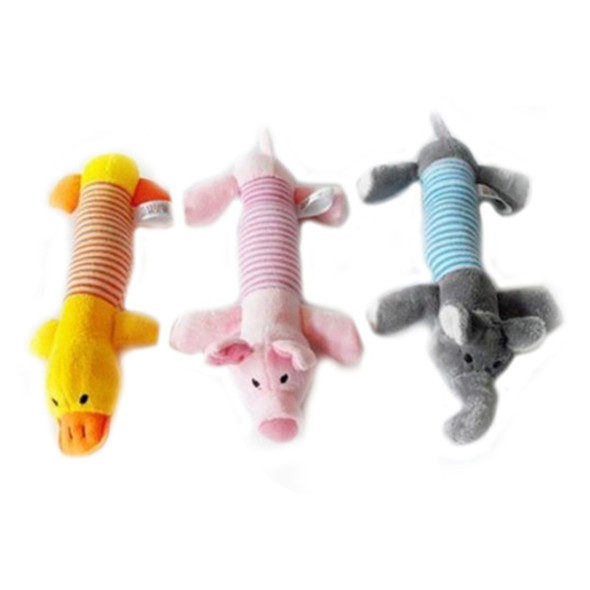 Cute Dog Toy Pet Puppy Plush Sound Chew Squeaker Squeaky Pig Elephant Duck Toy Kid baby Funny Fleece Durability Chew Molar Toy