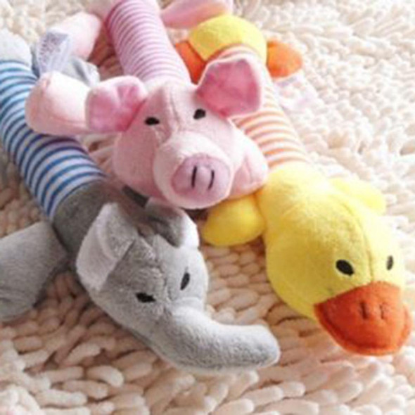 Cute Dog Toy Pet Puppy Plush Sound Chew Squeaker Squeaky Pig Elephant Duck Toy Kid baby Funny Fleece Durability Chew Molar Toy