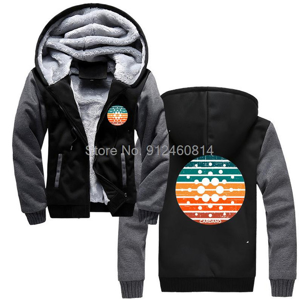 Cryptocurrency Crypto Miner Cardano Ada Grunge V3 Hoodie Men Thick