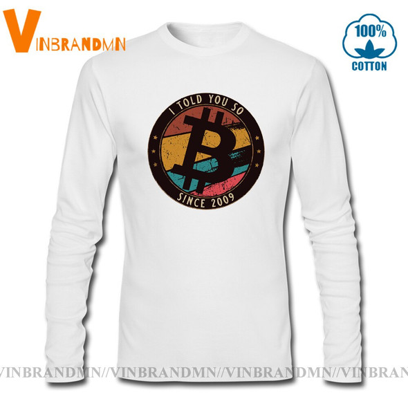 Bitcoin Long Sleeves Shirt Cryptocurrency Bitcoin tshirt Retro 70s