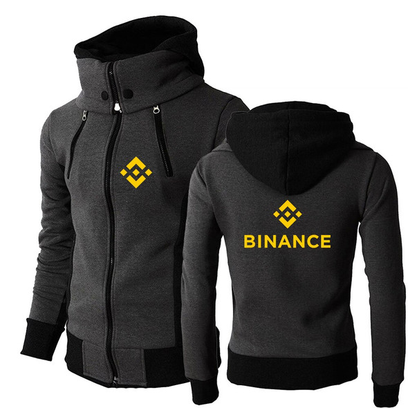 Binance Crypto 2023 Men's New Long Sleeves Hooded Sweatshirt Cotton