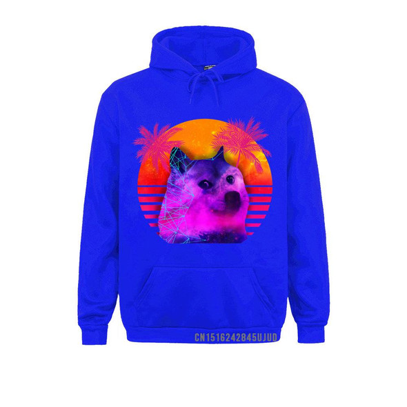 Dogecoin 80s Retro Doge Hodl To The Moon Funny Crypto Meme Pullover