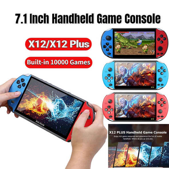 X7/X12/X12 Plus Retro Handheld Game Console 4.3/5.1/7.1Inch HD Screen Portable Audio Video Player Built-in10000+ Classic Games