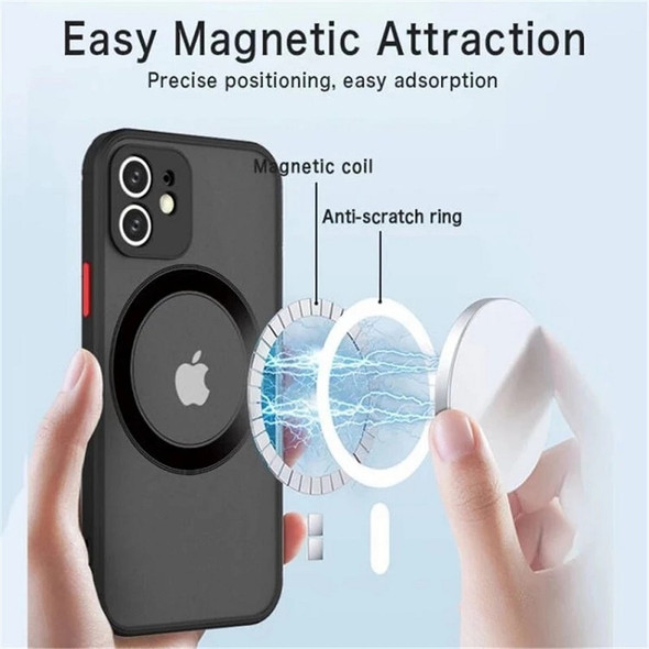 Luxury Magnetic For Magsafe Wireless Charge Phone Case For iPhone 14 13 12 11 Pro Max Mini X XR XS Shockproof Armor Matte Cover